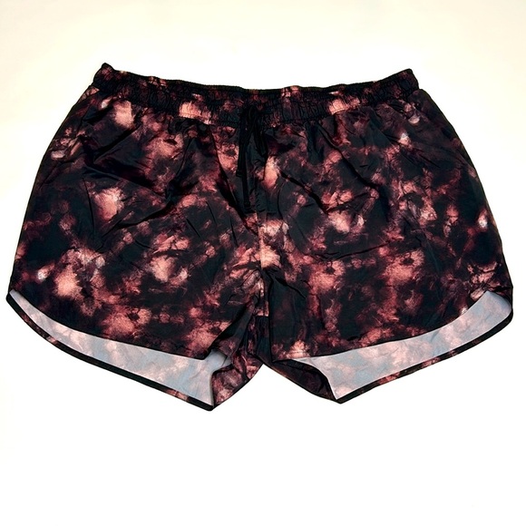 Women's Black and Pink Tie-Dye Shorts - Picture 1 of 8